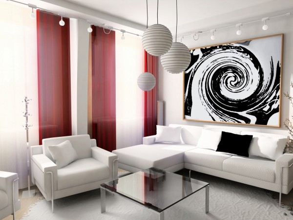 moderne, intérieur, maison, habitation, design, technologie, 3d