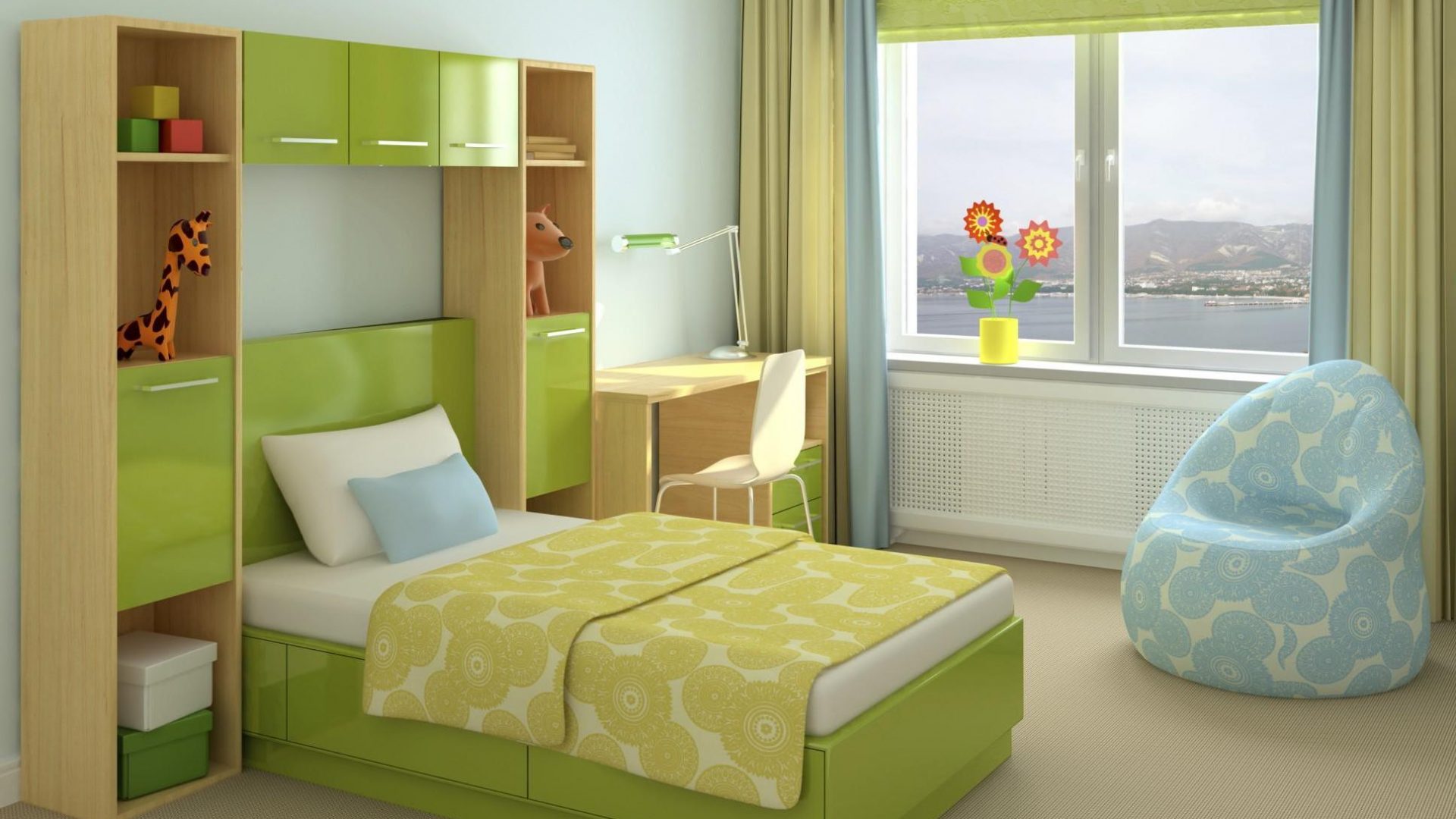 Papier peint de couleur claire pour une chambre d'enfants pour filles