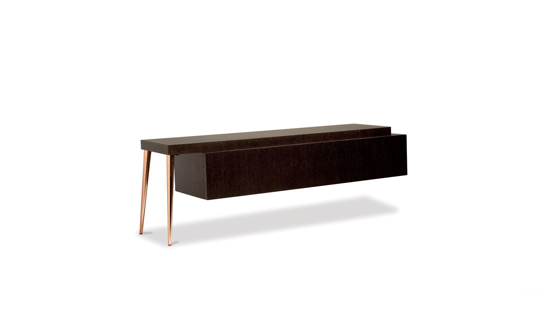 Diseño de gabinete de TV de madera oscura