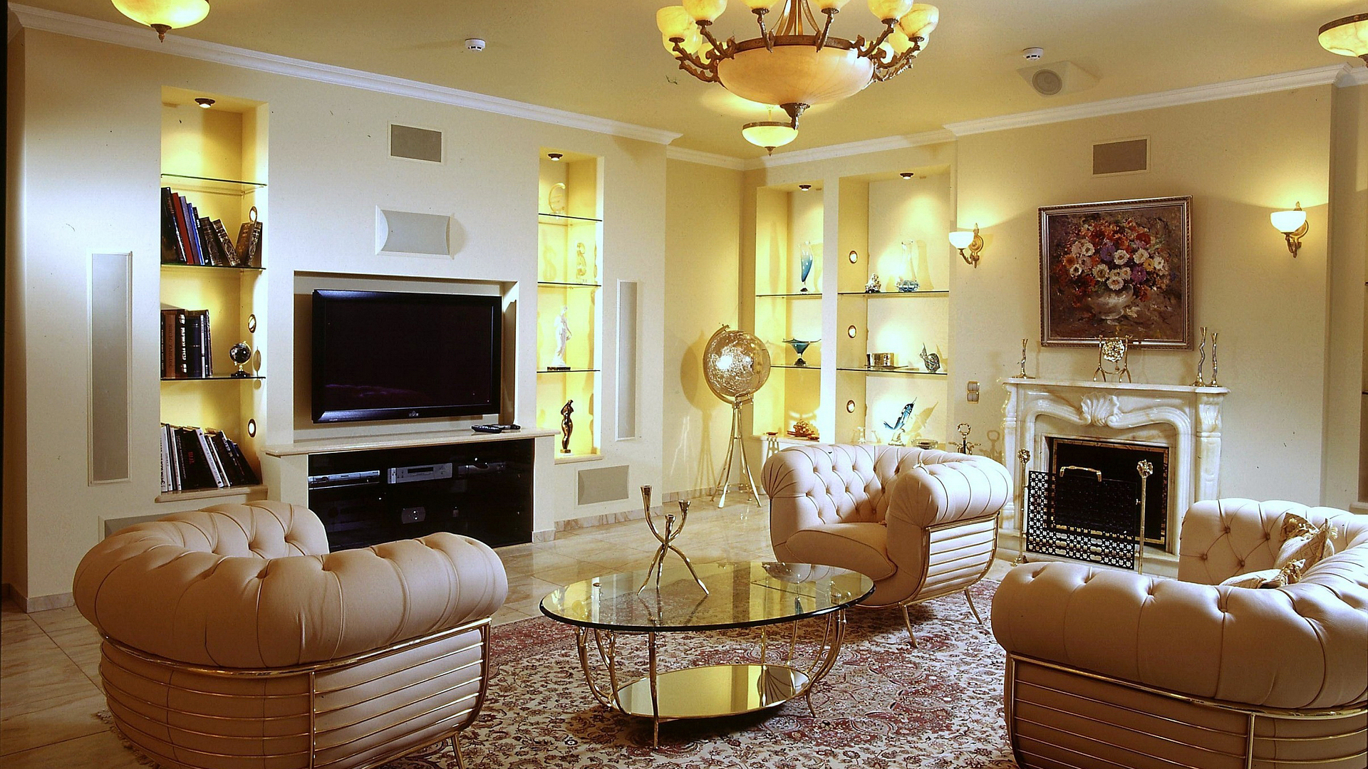 Soporte de TV clásico para una decoración brillante y elegante.
