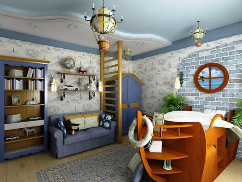 características de decoración para la habitación de un niño para un niño
