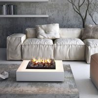 sofá blanco al estilo de la habitación photo