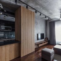 décoration de plafond avec du béton dans la photo de l'appartement