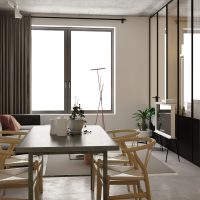 style de plafond avec du béton dans l'image de la pièce