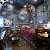 design de style steampunk avec image de sellerie en cuir