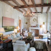 style de plafond avec du béton dans la photo de l'appartement