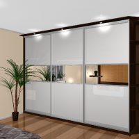 photo intérieure d'armoire de chambre à coucher en bois