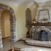 belle arche à l'intérieur de la photo du salon
