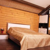 doublure dans un intérieur lumineux d'une chambre à coucher de mdf