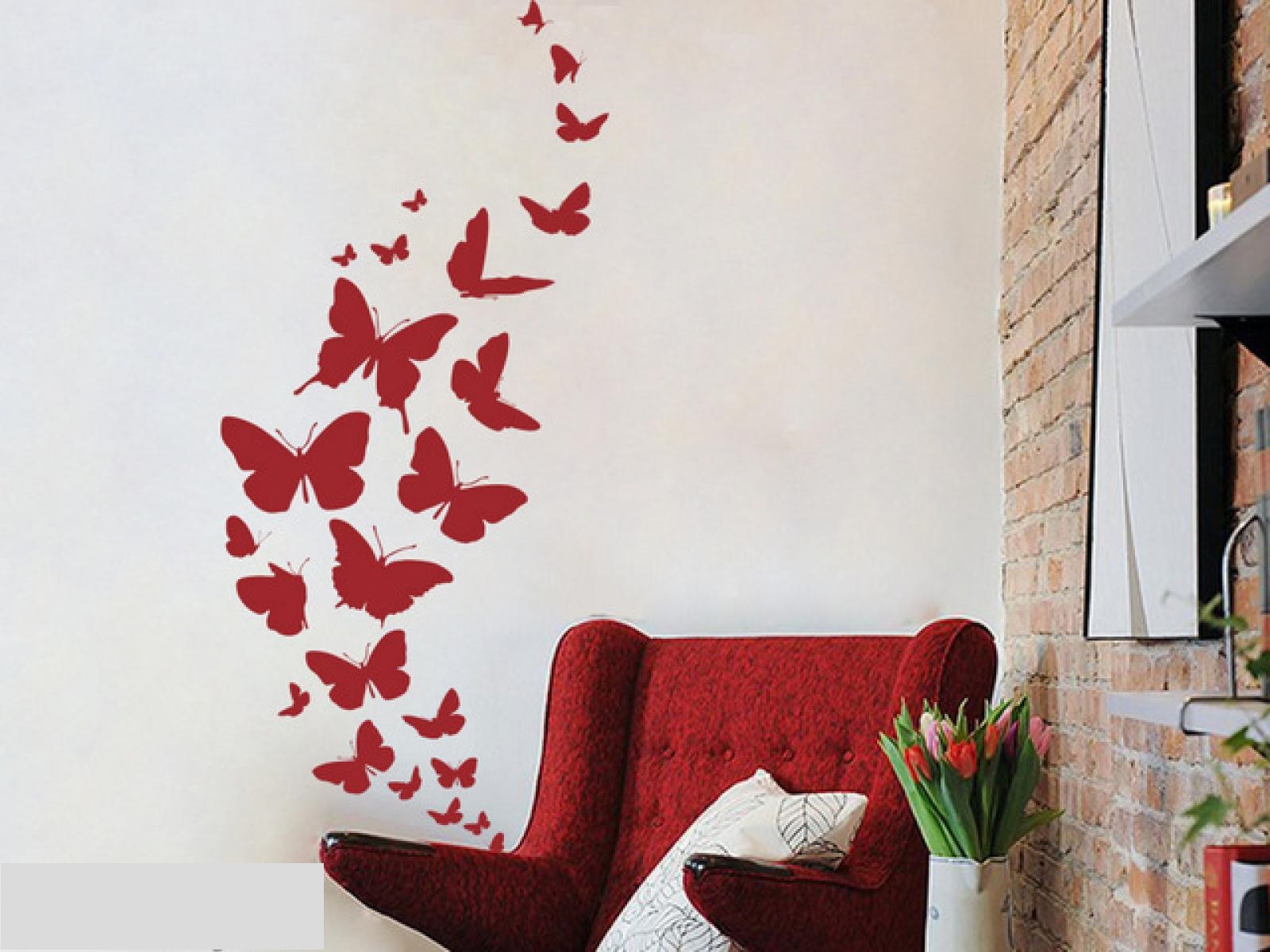 beaux papillons dans le style de la chambre