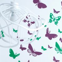 beaux papillons dans la conception de la photo de la chambre