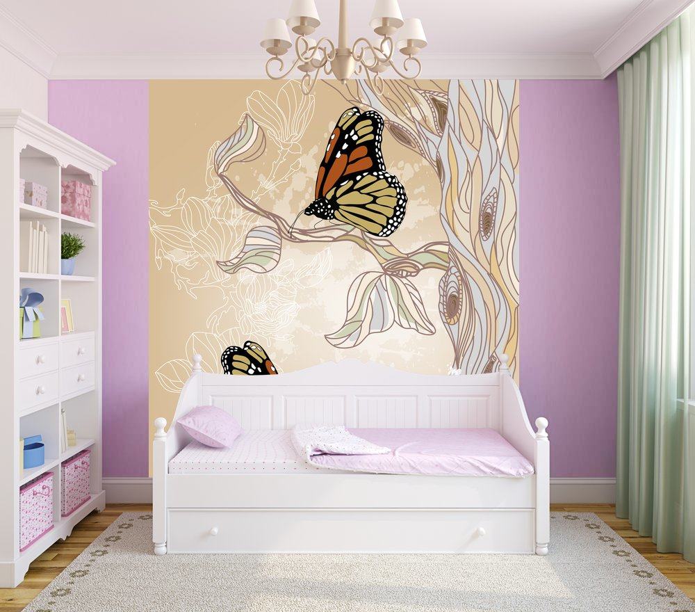 beaux papillons à l'intérieur de la pièce