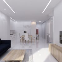 beau plancher blanc dans le style de la photo du couloir