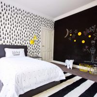 bel intérieur de chambre en photo couleur noir