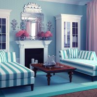 style appartement lumineux dans l'image de couleur turquoise