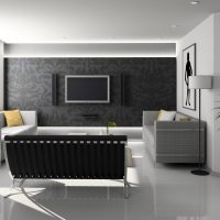 décor insolite du couloir en photo noir et blanc