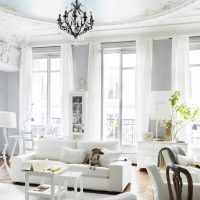 photo de conception de salon de style français lumineux