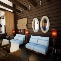 bel appartement intérieur en couleur chocolat