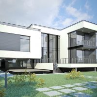 style chalet lumineux dans la photo de style architectural
