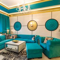 décor de cuisine magnifique dans l'image de couleur turquoise