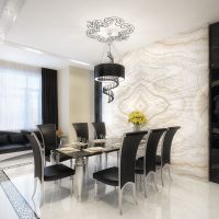 décor élégant du couloir en photo noir et blanc