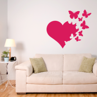 papillons insolites dans le décor de la photo de la chambre