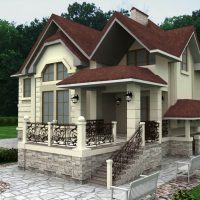 style de chalet inhabituel dans l'image de style architectural