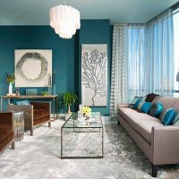 style lumineux de la cuisine en photo couleur turquoise