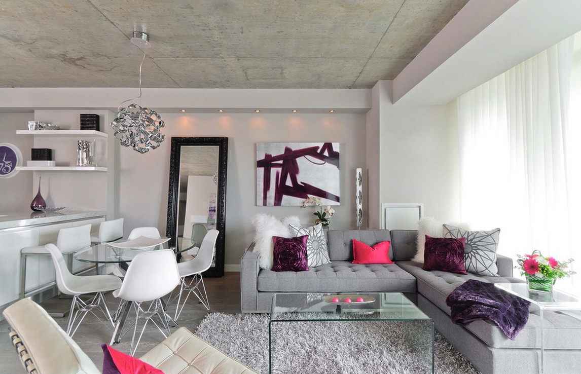 style de plafond avec du mortier de béton dans la maison