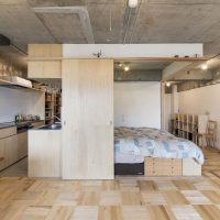 style du plafond avec du béton dans la photo de la chambre