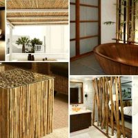 parquet en bambou dans le style de la cuisine photo