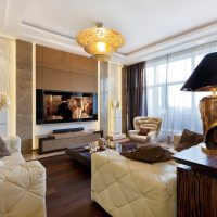 intérieur lumineux de l'appartement en photo de style art déco