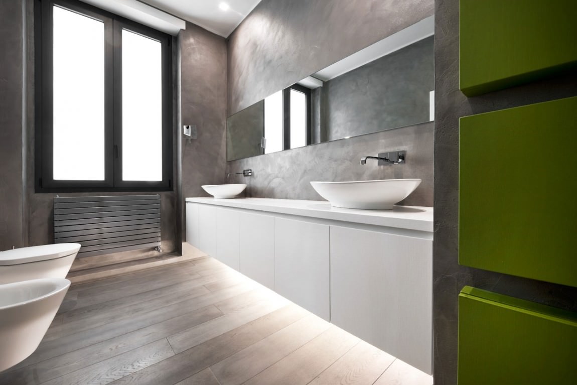 conception de plafond avec du béton dans la chambre