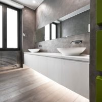 plafond de style avec du béton dans la photo de la cuisine