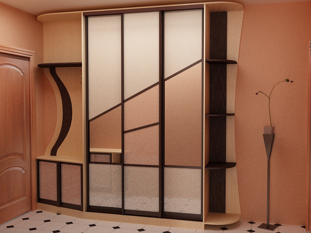 Intérieur d'armoire d'angle chambre MDF