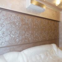 panneau 3d en plastique brillant dans la photo de la chambre
