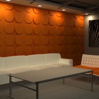 panneau 3D de gypse brillant dans le couloir photo