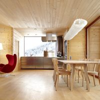 doublure dans un intérieur clair d'une chambre à coucher de mdf