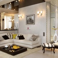 photo de chambre design art deco clair