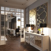 photo de salon design art déco lumineux
