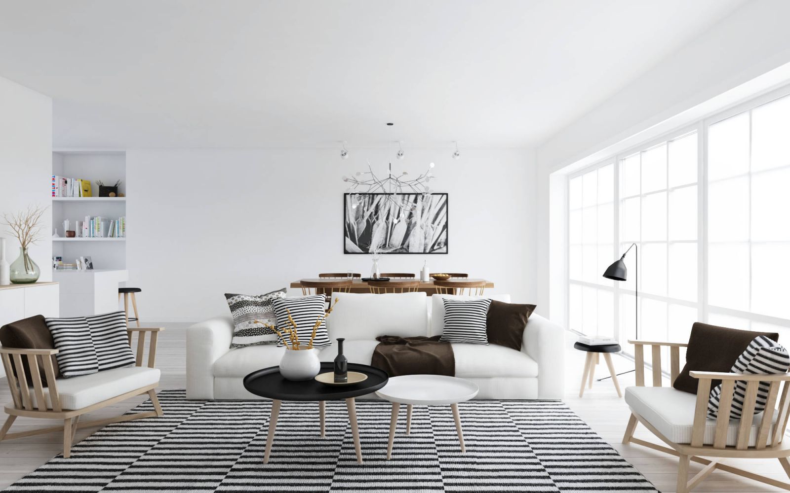 sofá ligero en el diseño de la habitación