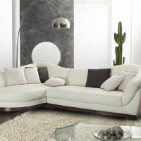 sofá blanco en el interior de la imagen del corredor