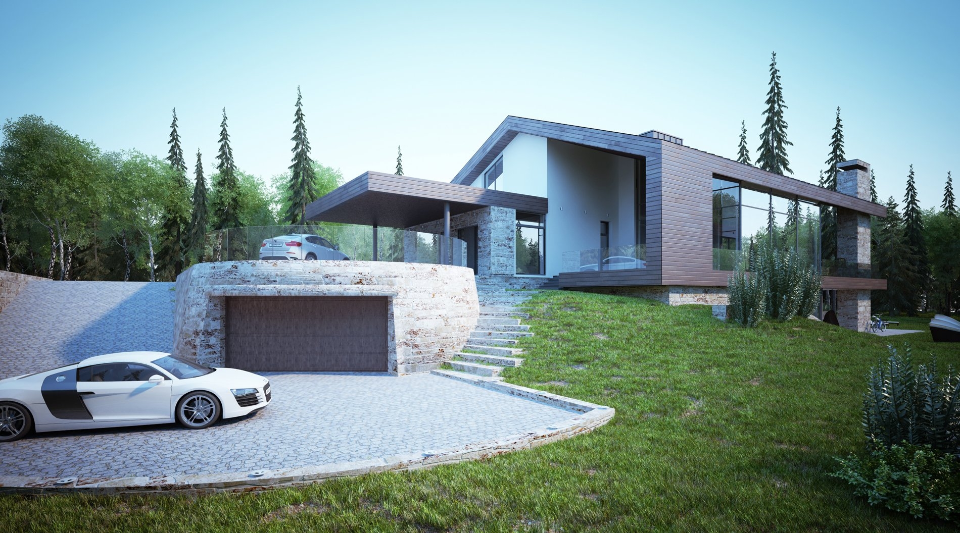 bel intérieur d'une maison de campagne dans un style architectural
