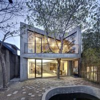 style inhabituel d'une maison de campagne dans une image de style architectural