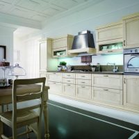 cuisine intérieure beige claire dans le style de photo shabby chic