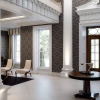 design inhabituel du salon dans la photo de style anglais