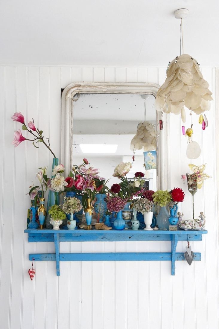 décor de printemps léger dans la conception de la cuisine