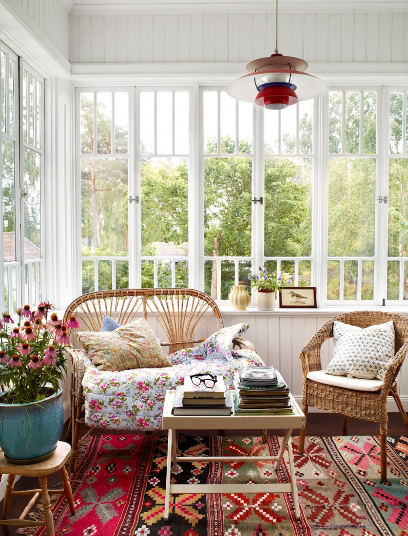 décor de printemps léger dans la conception de la chambre