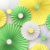 éventail de papier dans l'image de conception de chambre