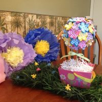 beau décor de printemps dans la conception de la pépinière